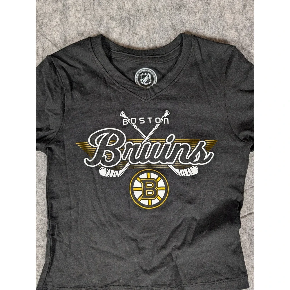 NHL‎ Boston Bruins Toddler Black T-Shirt Short Sleeve XS-ECH-TP-4/5 Hockey